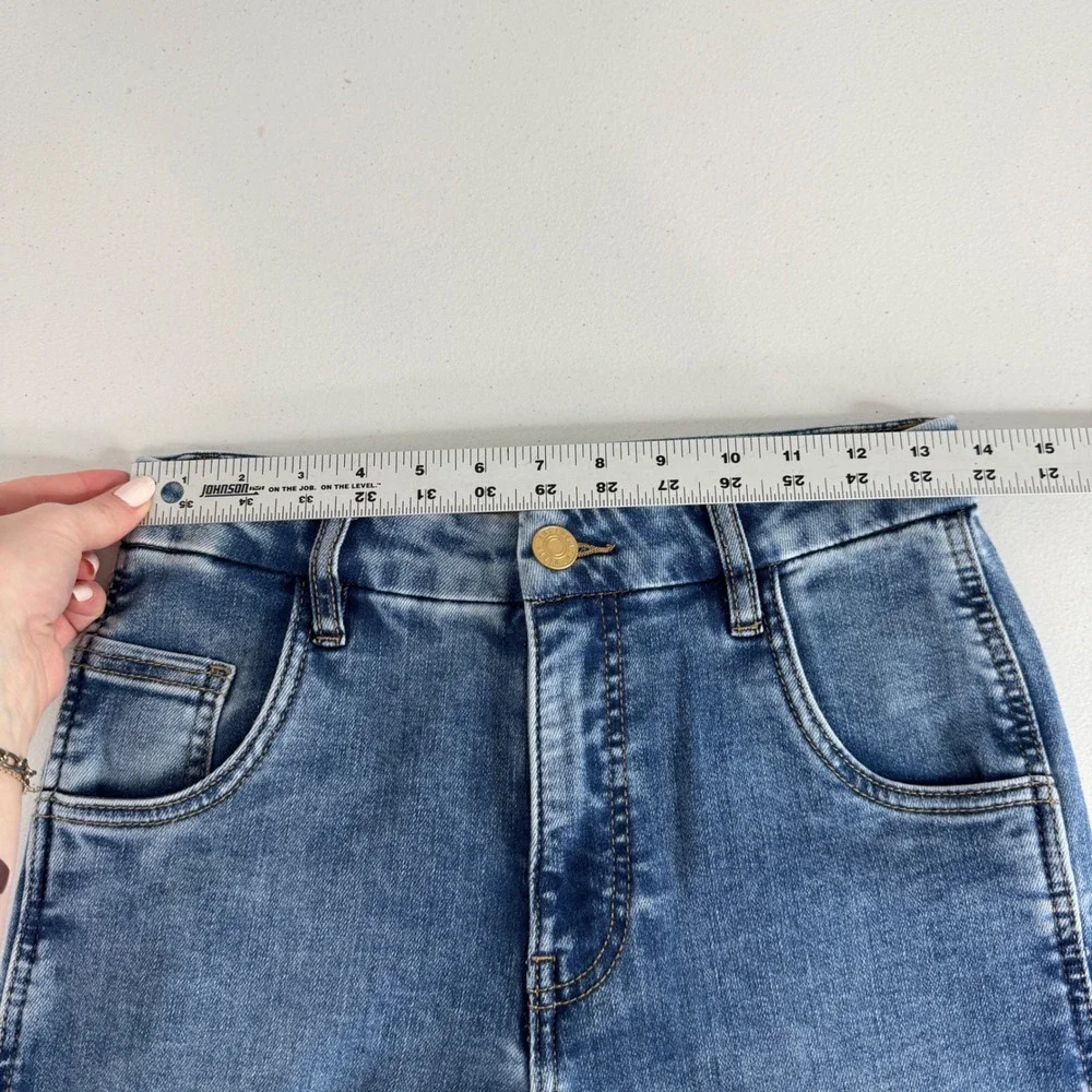 Kut from the Kloth Jodi‎ Fab Ab Wide Leg Jeans Womens 2 Blue Cargo Streetwea